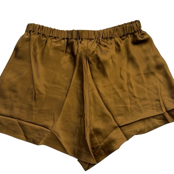 SilkSilky 100% Mulberry Silk Pajama Cami & Shorts Set in Coffee XS ☕️✨ - Picture 6 of 11